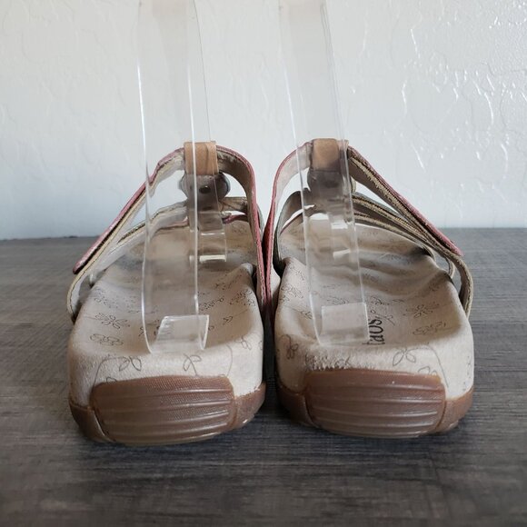 Taos Prize 4 Strappy Leather Medallion Sandals Multi Women's 10 Adjustable Boho - Picture 5 of 12